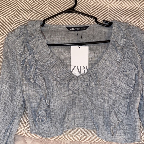GREY ZARA LONG SLEEVES TOP - Picture 4 of 7